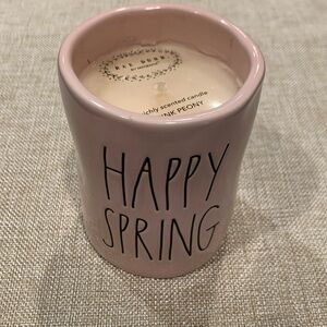 Rae Dunn “Happy Spring” Pink Peony Scented Candle